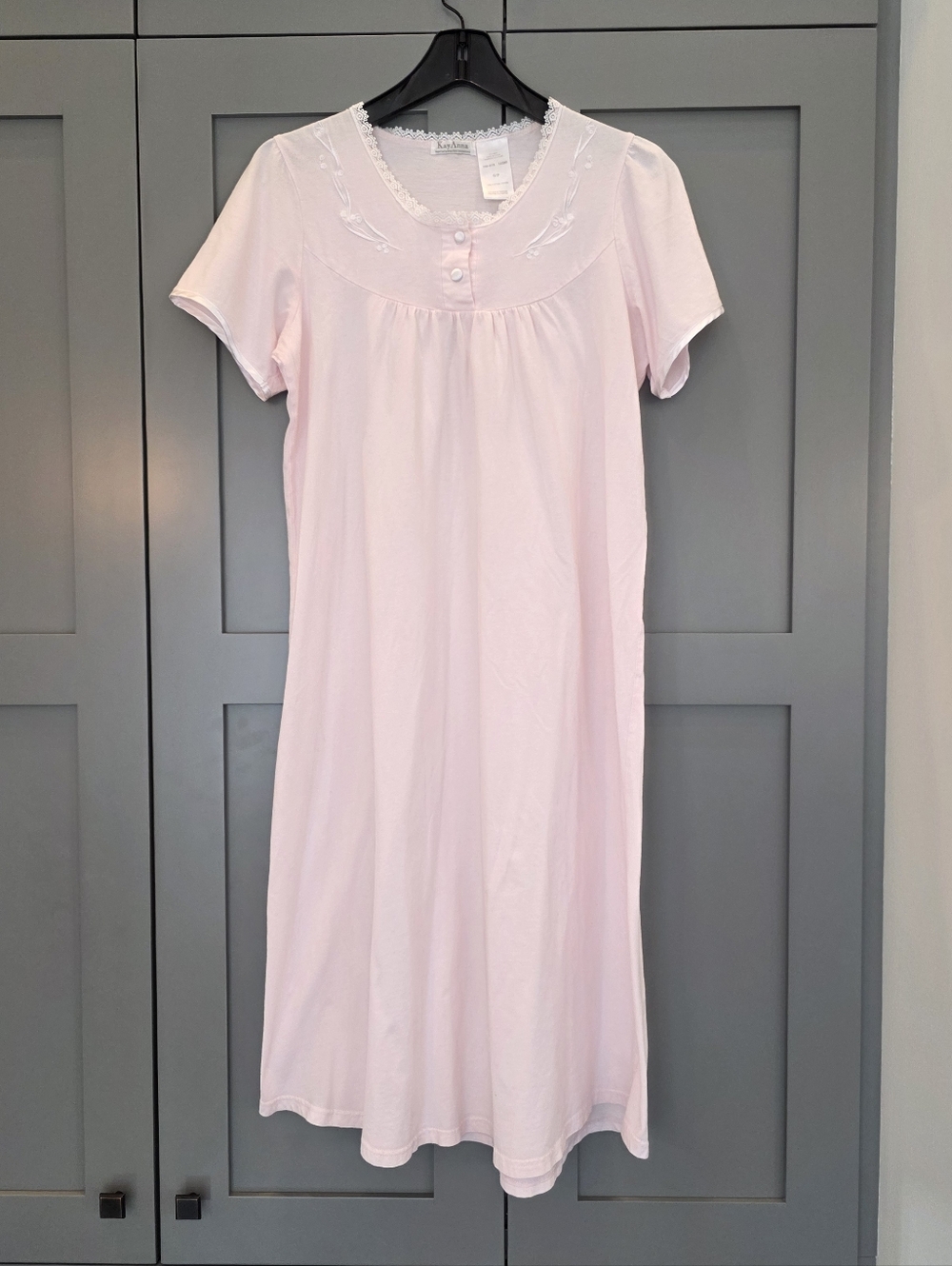 The Vermont Store Kay Anna Sweet Dreams Short Sleeve Small Cotton Pink Nightgown